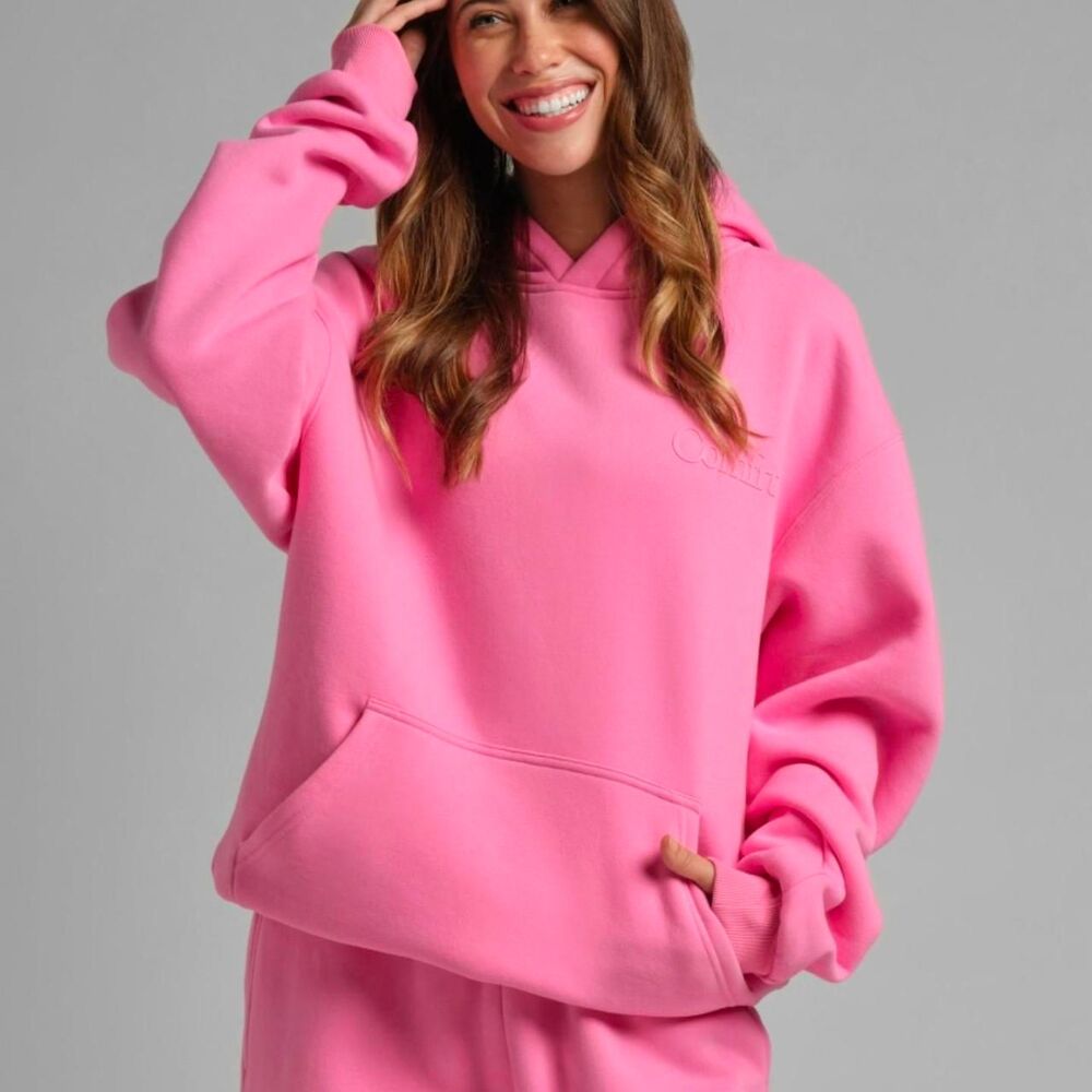 Comfrt Women's Red and Pink Hoodie
